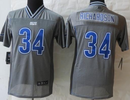 Kids Nike Indianapolis Colts 34 Trent Richardson Grey Vapor Elite NFL Jerseys Cheap