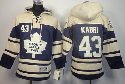 Kids Toronto Maple Leafs 43 Nazem Kadri Blue Lace-Up NHL Jersey Hoodies For Sale