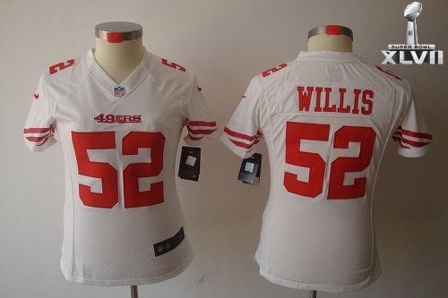 Cheap Women Nike San Francisco 49ers 52 Patrick Willis Limited White 2013 Super Bowl NFL Jersey