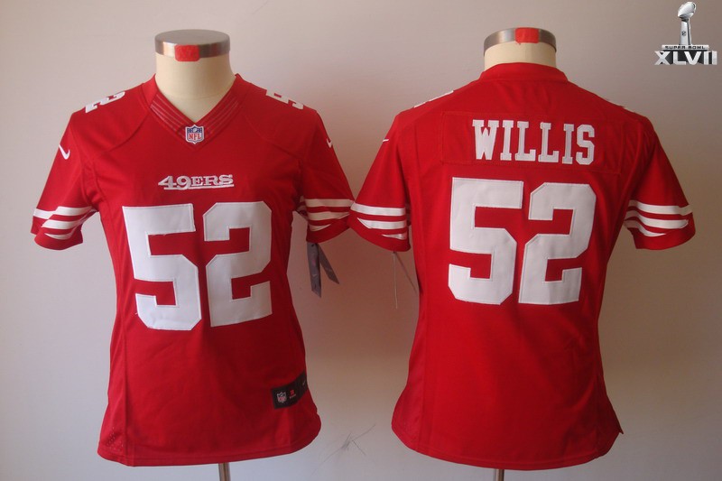 Cheap Women Nike San Francisco 49ers 52 Patrick Willis Limited Red 2013 Super Bowl NFL Jersey