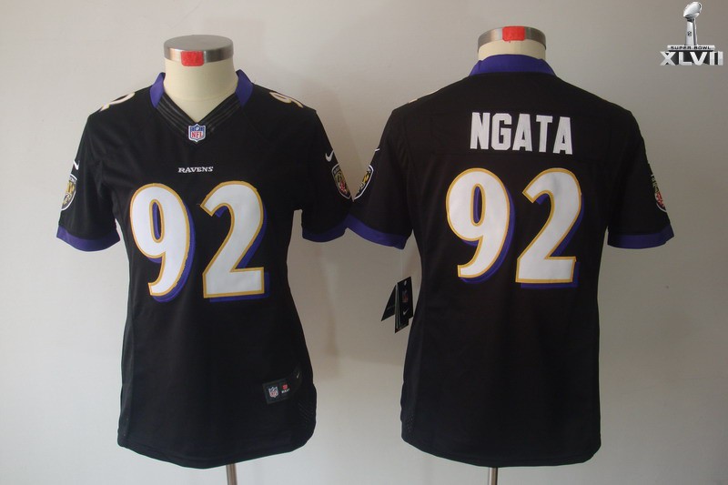 Cheap Women Nike Baltimore Ravens 92 Haloti Ngata Limited Black 2013 Super Bowl NFL Jersey