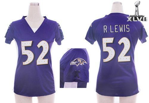 Cheap Women Nike Baltimore Ravens 52 Ray Lewis Purple Draft Him Ii Top 2013 Super Bowl NFL Jersey