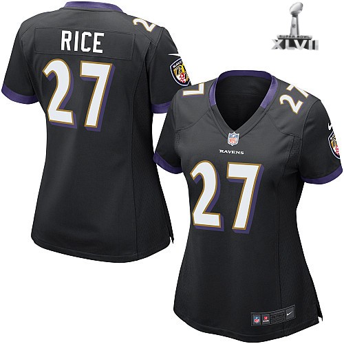 Cheap Women Nike Baltimore Ravens 27 Ray Rice Black 2013 Super Bowl NFL Jersey