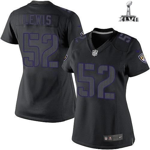 Cheap Women Nike Baltimore Ravens 52 Ray Lewis Limited Black Impact 2013 Super Bowl NFL Jersey
