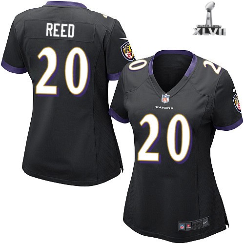 Cheap Women Nike Baltimore Ravens 20 Ed Reed Black 2013 Super Bowl NFL Jersey