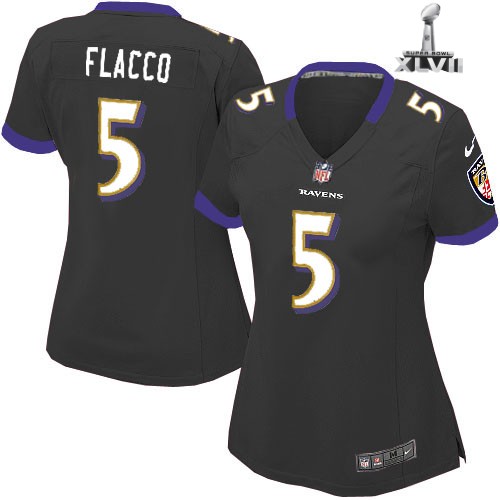 Cheap Women Nike Baltimore Ravens 5 Joe Flacco Black 2013 Super Bowl NFL Jersey