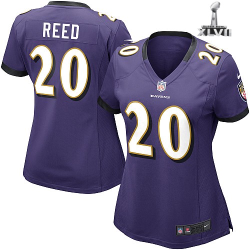 Cheap Women Nike Baltimore Ravens 20 Ed Reed Purple 2013 Super Bowl NFL Jersey