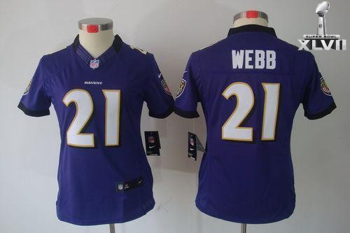 Cheap Women Nike Baltimore Ravens 21 Lardarius Webb Limited Purple 2013 Super Bowl NFL Jersey