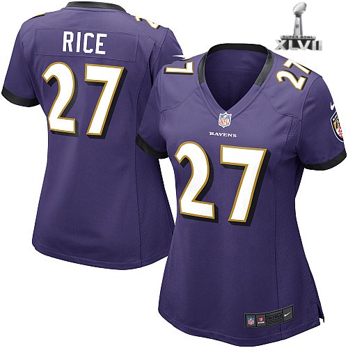 Cheap Women Nike Baltimore Ravens 27 Ray Rice Purple 2013 Super Bowl NFL Jersey