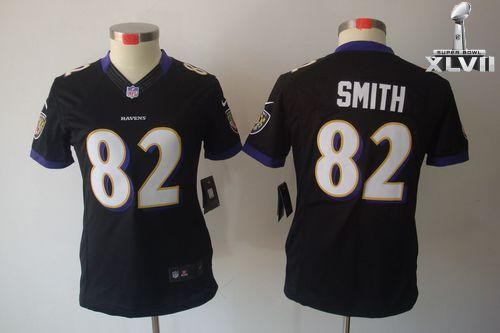 Cheap Women Nike Baltimore Ravens 82 Torrey Smith Limited Black 2013 Super Bowl NFL Jersey