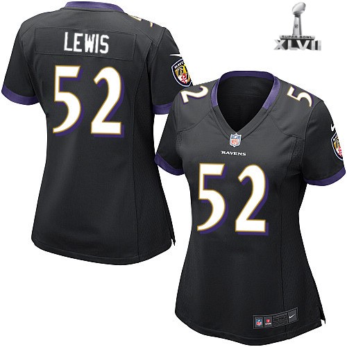 Cheap Women Nike Baltimore Ravens 52 Ray Lewis Black 2013 Super Bowl NFL Jersey