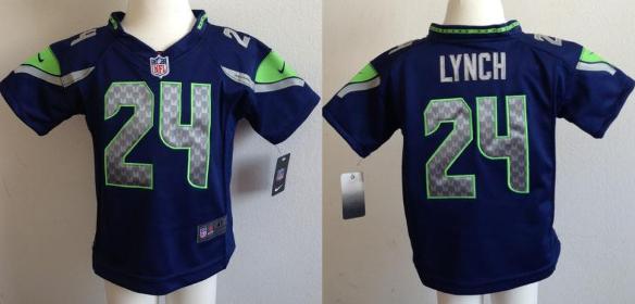Baby Nike Seattle Seahawks 24 Marshawn Lynch Blue NFL Jerseys For Cheap