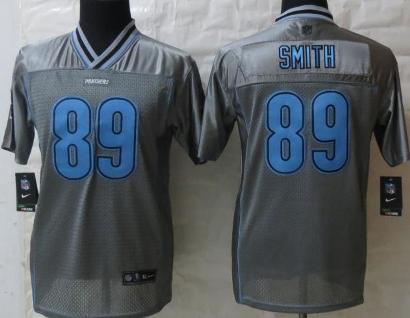 Kids Nike Carolina Panthers 89 Steve Smith Grey Vapor Elite NFL Jerseys Cheap