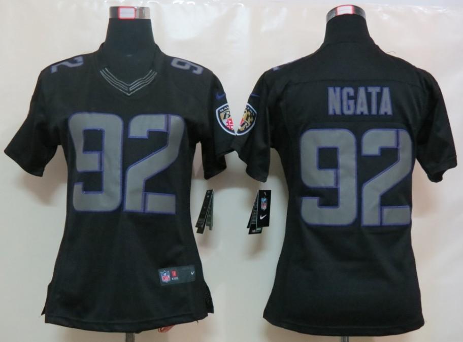 Cheap Women Nike Baltimore Ravens 92 Haloti Ngata Black Impact LIMITED NFL Jerseys
