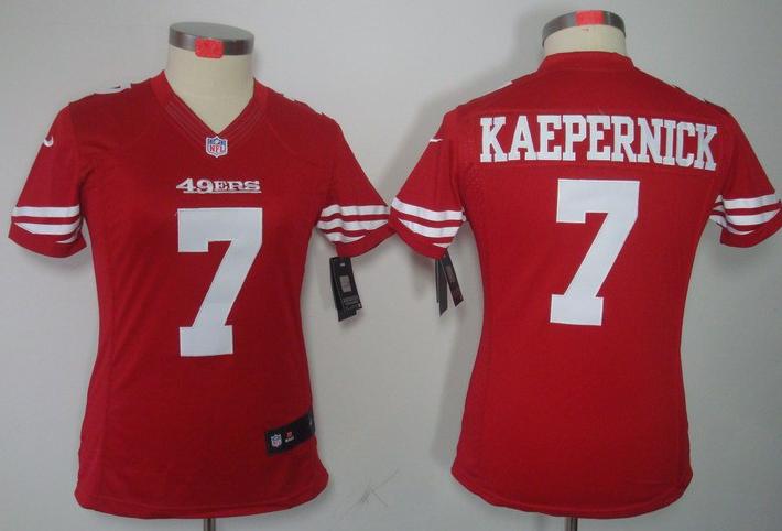 Cheap Women Nike San Francisco 49ers 7 Colin Kaepernick Limited Red NFL Jersey