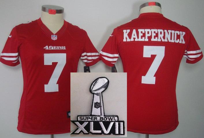 Cheap Women Nike San Francisco 49ers 7 Colin Kaepernick Limited Red 2013 Super Bowl NFL Jersey