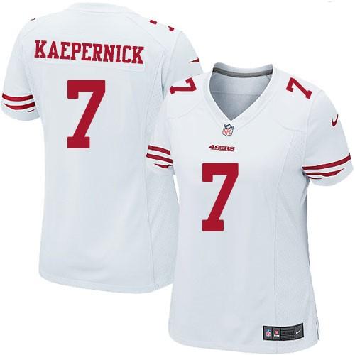 Cheap Women Nike San Francisco 49ers 7 Colin Kaepernick Limited White NFL Jersey