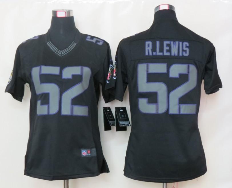 Cheap Women Nike Baltimore Ravens 52 Ray Lewis Black Impact LIMITED NFL Jerseys