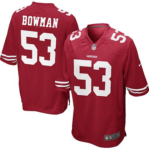 Kids Nike San Francisco 49ers #53 NaVorro Bowman Limited Red NFL Jersey Cheap