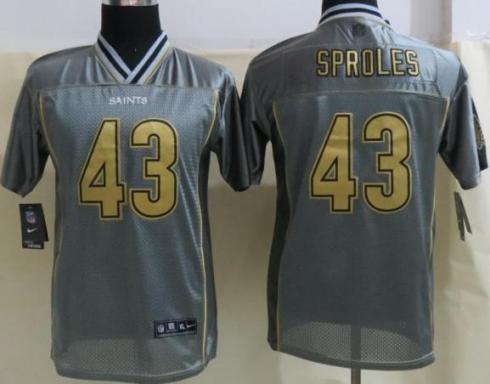 Kids Nike New Orleans Saints 43 Darren Sproles Grey Vapor Elite Jersey Cheap