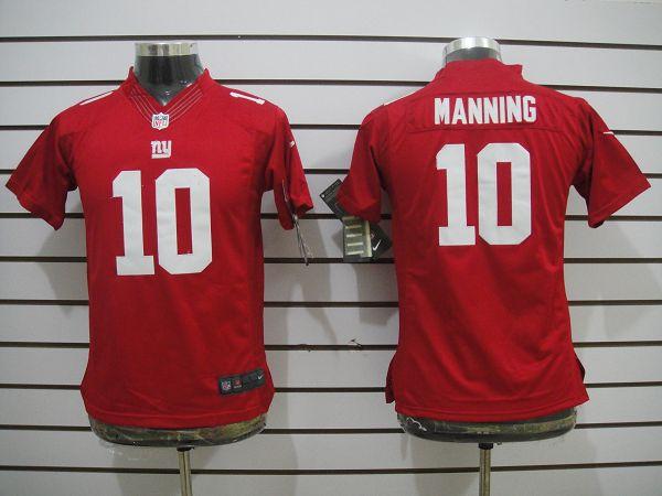 Kids Nike New New York Giants #10 Eli Manning Red Game LIMITED NFL Jerseys Cheap