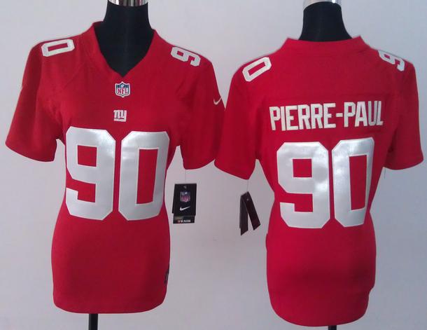 Cheap Women Nike New York Giants 90 Jason Pierre-Paul Red NFL Jerseys