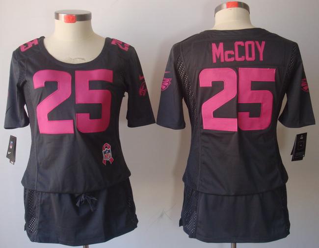 Cheap Women Nike Philadelphia Eagles #25 LeSean McCoy Grey Breast Cancer Awareness NFL Jersey