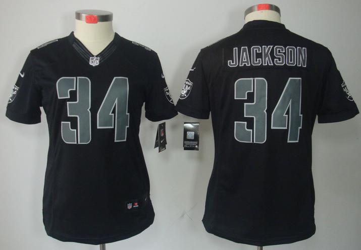 Cheap Women Nike Oakland Raiders 34 Bo.Jackson Black Impact Game LIMITED NFL Jerseys
