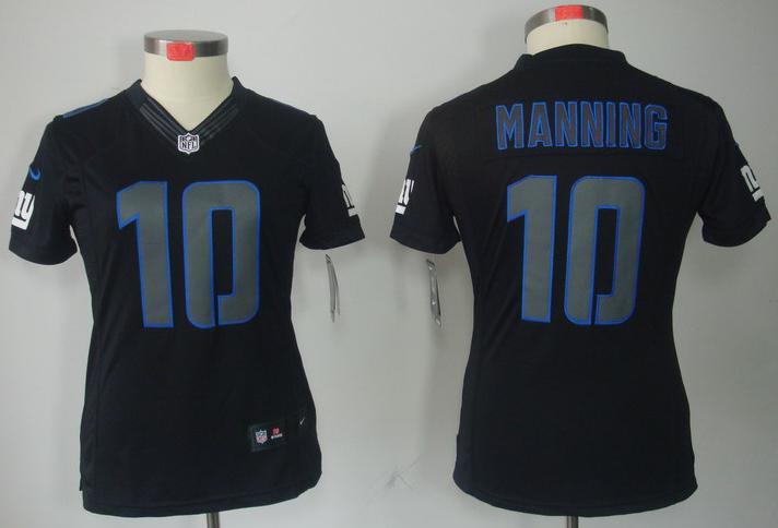 Cheap Women Nike New York Giants 10# Eli Manning Black Impact Game LIMITED NFL Jerseys