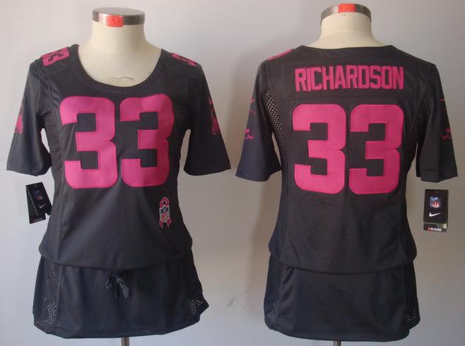 Cheap Women's Nike Cleveland Browns 33# Trent Richardson Grey Breast Cancer Awareness NFL Jersey