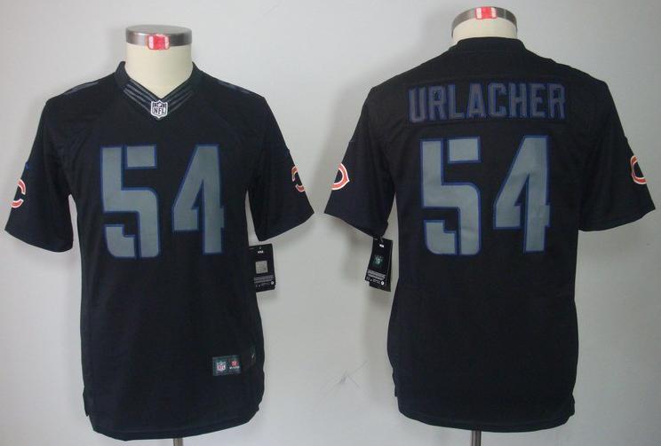 Kids Nike Chicago Bears 54 Brian Urlacher Black Impact LIMITED NFL Jerseys Cheap