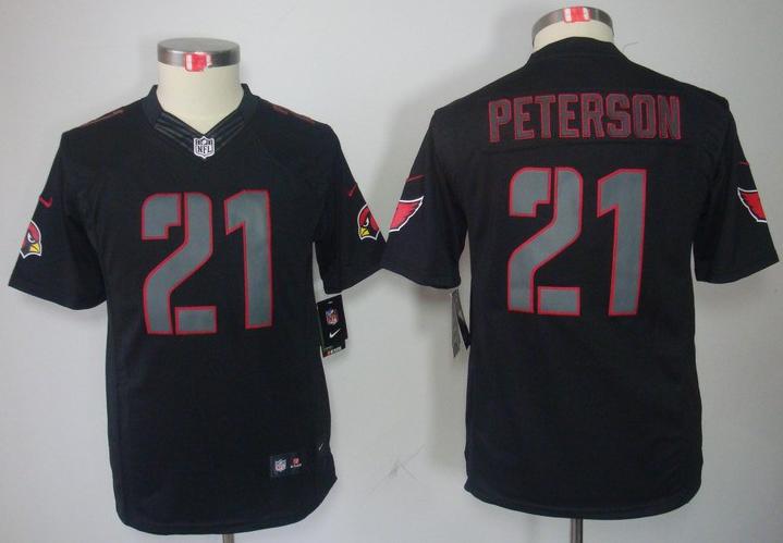 Kids Nike Arizona Cardinals 21# Patrick Peterson Black Impact LIMITED NFL Jerseys Cheap