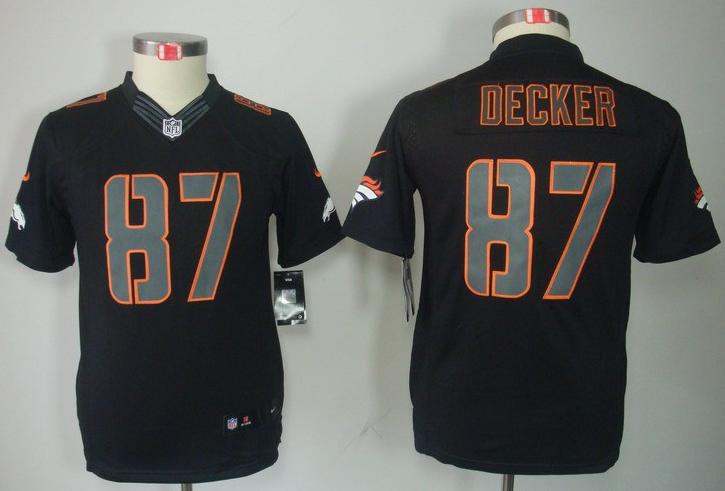 Kids Nike Denver Broncos 87# Eric Decker Black Impact LIMITED NFL Jerseys Cheap