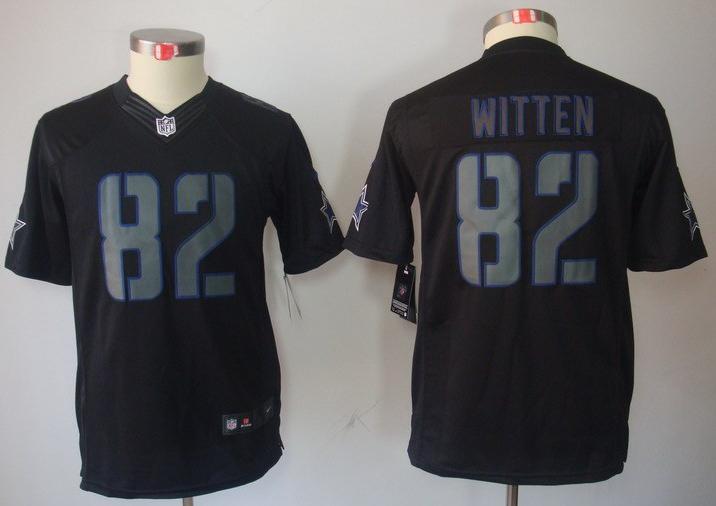 Kids Nike Dallas Cowboys #82 Jason Witten Black Impact LIMITED NFL Jerseys Cheap