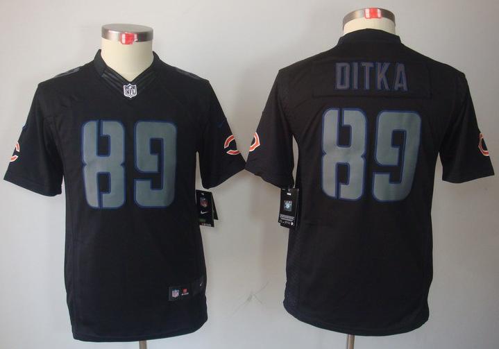Kids Nike Chicago Bears 89 Mike DITKA Black Impact LIMITED NFL Jerseys Cheap