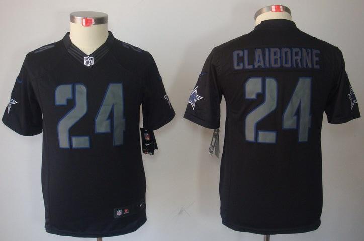 Kids Nike Dallas Cowboys 24 Morris Claiborne Black Impact LIMITED NFL Jerseys Cheap