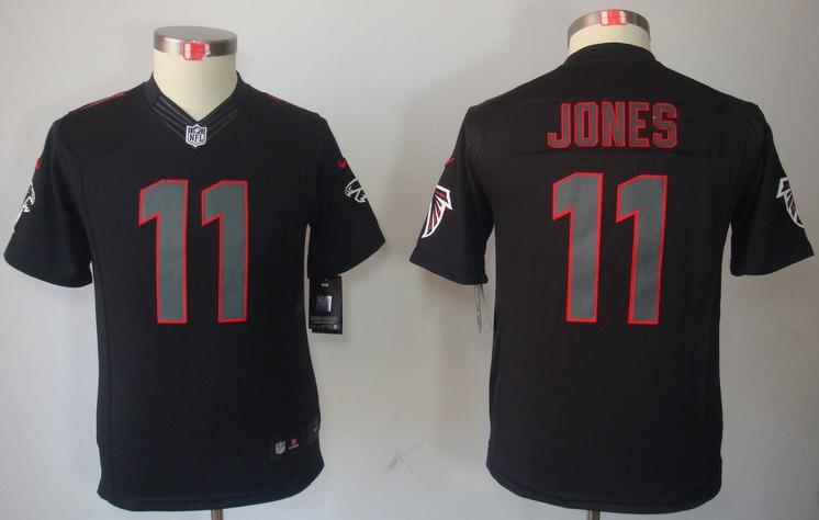 Kids Nike Atlanta Falcons #11 Julio Jones Black Impact LIMITED NFL Jerseys Cheap