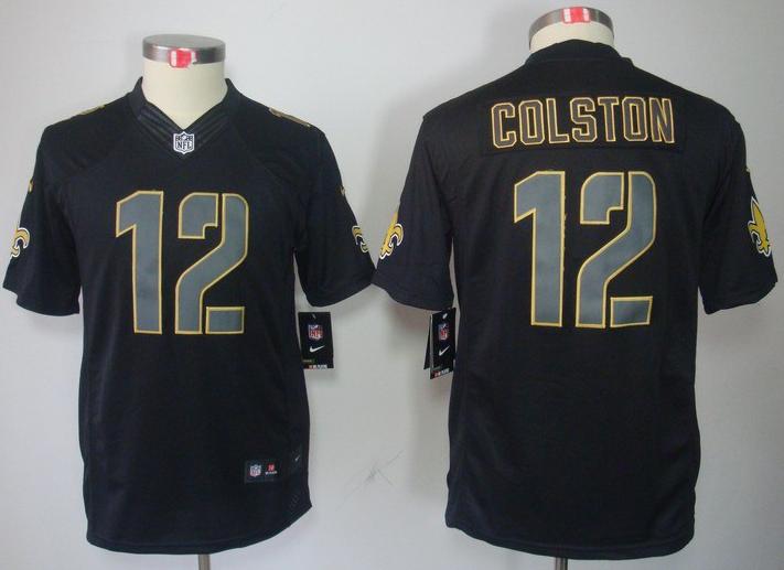 Kids Nike New Orleans Saints #12 Marques Colston Black Impact LIMITED NFL Jerseys Cheap