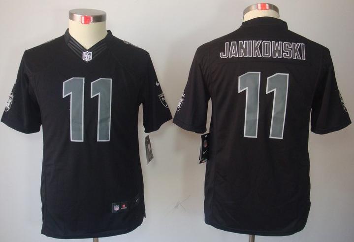 Kids Nike Oakland Raiders #11 Sebastian Janikowski Black Impact LIMITED NFL Jerseys Cheap