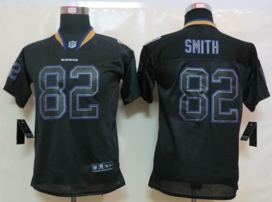 Kids Nike Baltimore Ravens 82 Torrey Smith Lights Out Black Elite NFL Jerseys Cheap