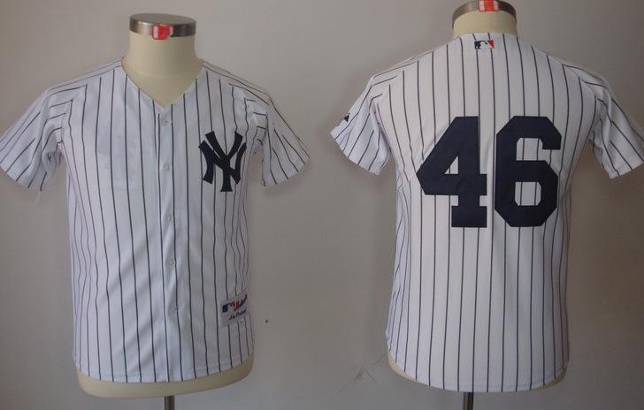 Kids New York Yankees 46 White MLB Jerseys Cheap