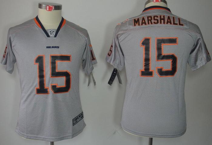 Kids Nike Chicago Bears #15 Brandon Marshall Lights Out Grey NFL Jerseys Cheap