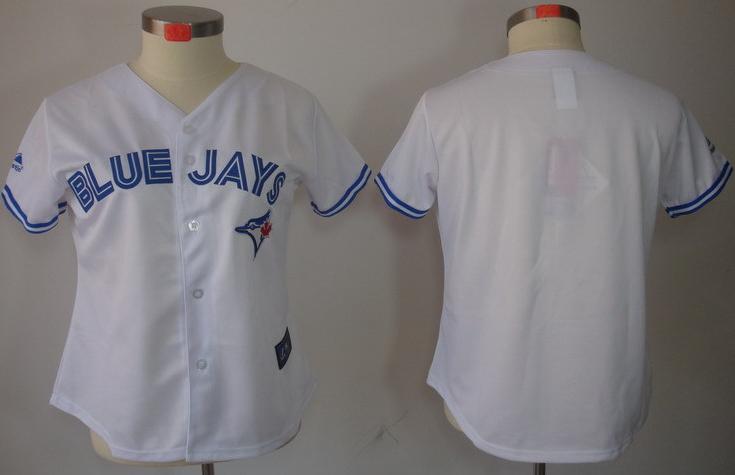 Women Toronto Blue Jays Blank White MLB Jerseys