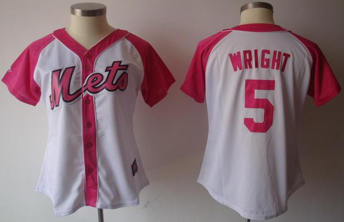 Cheap Women New York Mets 5 David Wright 2012 Ladies Splash Fashion White MLB Jerseys