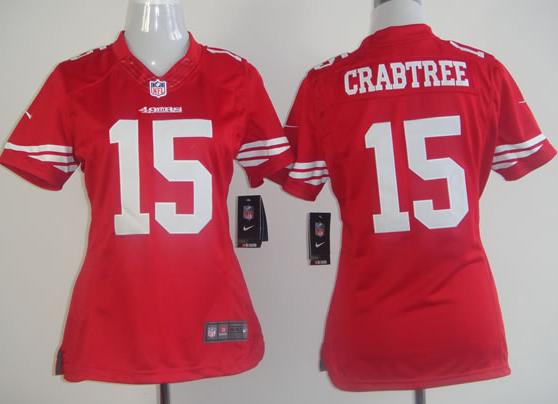 Cheap Women Nike San Francisco 49ers 15 Michael Crabtree Red LIMITED NFL Jerseys