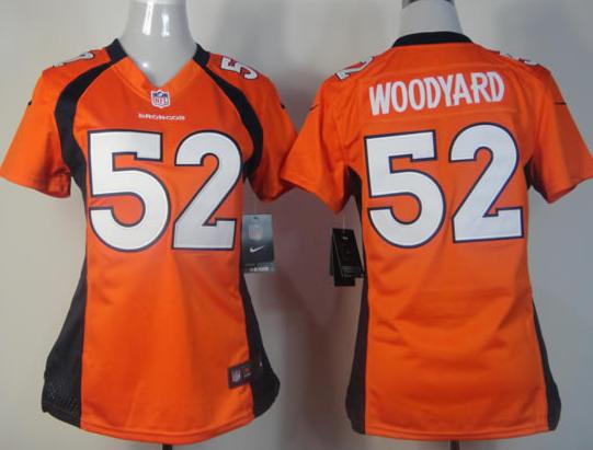 Cheap Women Nike Denver Broncos 52 Woodyard Orange LIMITED NFL Jerseys