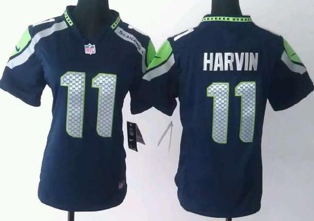 Cheap Women Nike Seattle Seahawks 11 Percy Harvin Blue NFL Jerseys