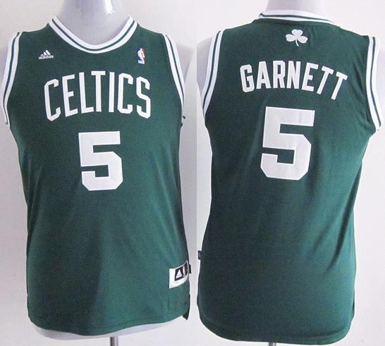 Kids Boston Celtics 5 Kevin Garnett Green Revolution 30 Swingman NBA Jerseys Cheap