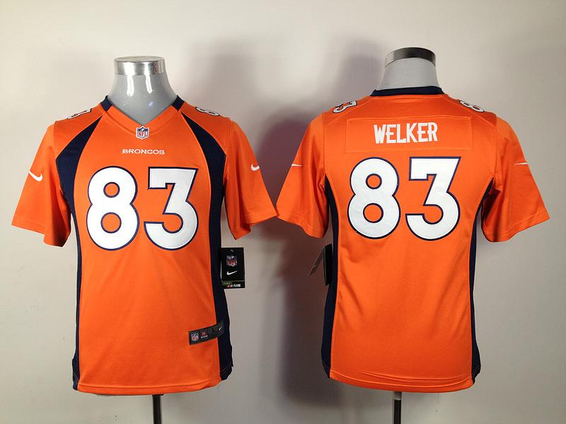 Kids Nike Denver Broncos 83 Wes Welker Orange NFL Jerseys Cheap