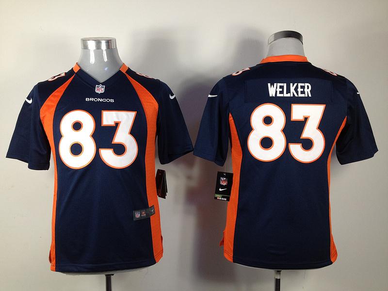 Kids Nike Denver Broncos 83 Wes Welker Blue NFL Jerseys Cheap